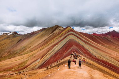 Ausangate, yedi renkli dağların güzel manzarası, Cusco Per