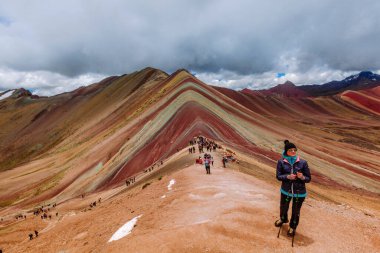 Ausangate, yedi renkli dağların güzel manzarası, Cusco Per