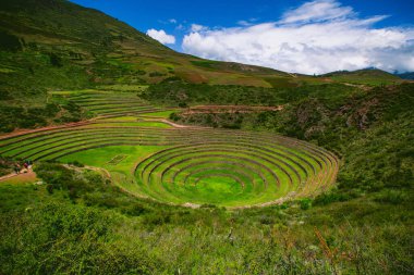 Moray Arkeoloji Merkezi, Cusco Peru, kutsal vadideki incaların manzarası, Peru