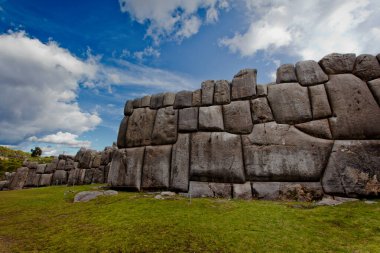 Peru 'daki cusco şehrinin eski kalıntıları.