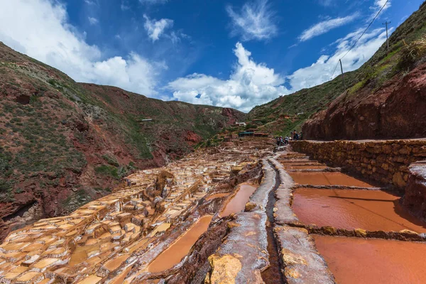 Salzsteinbrüche Von Maras Cusco Peru Blick Auf Das Heilige Tal — Stockfoto