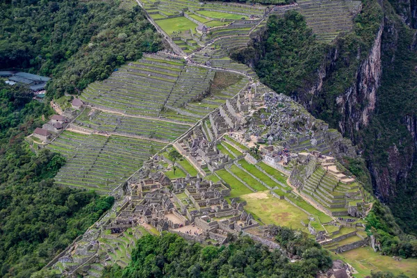 Kutsal İnka 'nın kutsal vadisi Peru' nun havadan görünüşü.