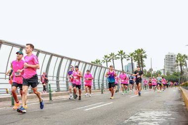 Lima, Peru - 21 Mayıs 2023: Lima Maratonu 42K 2023.