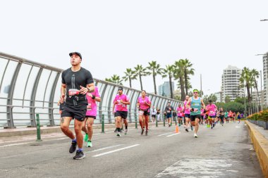 Lima, Peru - 21 Mayıs 2023: Lima Maratonu 42K 2023.