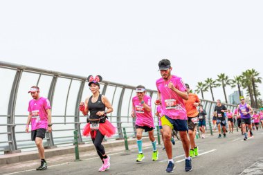 Lima, Peru - 21 Mayıs 2023: Lima Maratonu 42K 2023.