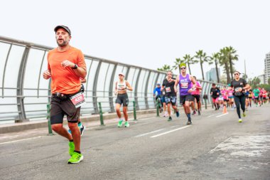 Lima, Peru - 21 Mayıs 2023: Lima Maratonu 42K 2023.