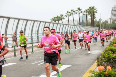 Lima, Peru - 21 Mayıs 2023: Lima Maratonu 42K 2023.
