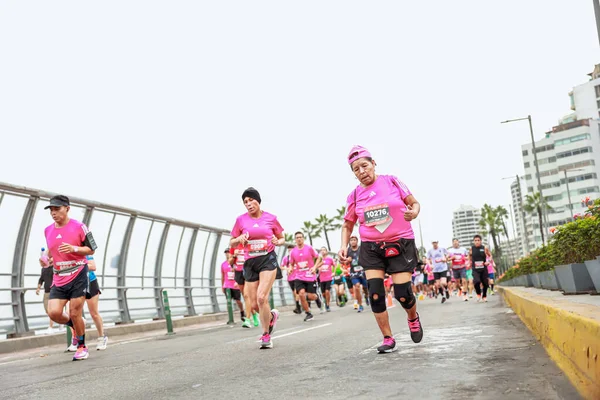 Lima Peru Toukokuuta 2023 Urheilijat Kilpailevat Liman Maratonilla 42K 2023 — kuvapankkivalokuva