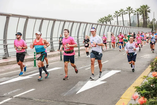 Stock image Lima, Peru - May 21, 2023: Athletes compete in the Lima Marathon 42K 2023.