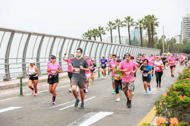 Lima, Peru - 21 Mayıs 2023: Lima Maratonu 42K 2023