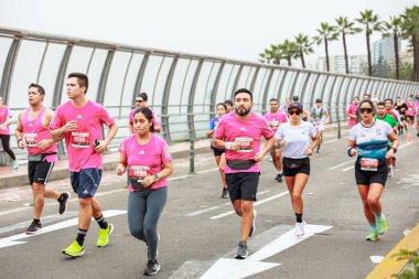 Lima, Peru - 21 Mayıs 2023: Lima Maratonu 42K 2023