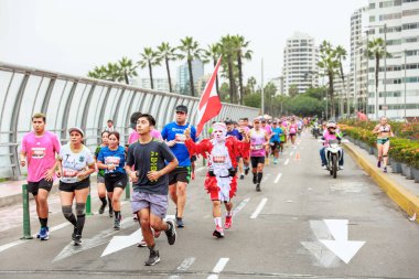 Lima, Peru - 21 Mayıs 2023: Lima Maratonu 42K 2023