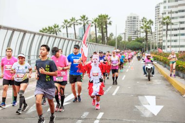 Lima, Peru - 21 Mayıs 2023: Lima Maratonu 42K 2023
