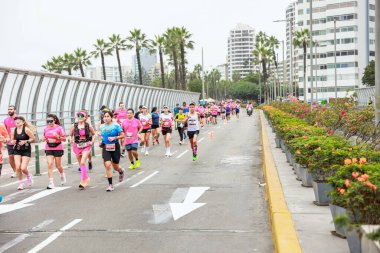 Lima, Peru - 21 Mayıs 2023: Lima Maratonu 42K 2023