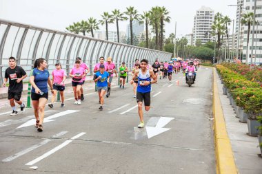 Lima, Peru - 21 Mayıs 2023: Lima Maratonu 42K 2023