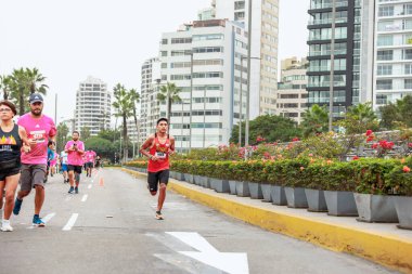 Lima, Peru - 21 Mayıs 2023: Lima Maratonu 42K 2023