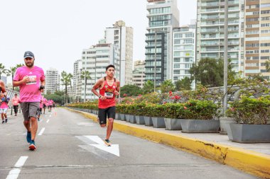 Lima, Peru - 21 Mayıs 2023: Lima Maratonu 42K 2023