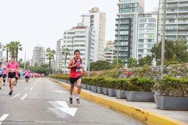 Lima, Peru - 21 Mayıs 2023: Lima Maratonu 42K 2023