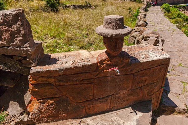 Куско Перу Август Люди Руин Древнего Города Куско Перу — стоковое фото