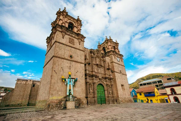 Kyrkan San Juan Staden Puno Peru — Stockfoto