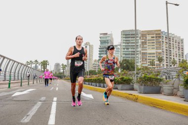 Lima, Peru - 21 Mayıs 2023: Lima Maratonu 42K 2023