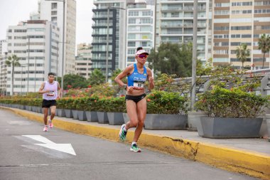 Lima, Peru - 21 Mayıs 2023: Lima Maratonu 42K 2023