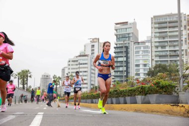 Lima, Peru - 21 Mayıs 2023: Lima Maratonu 42K 2023