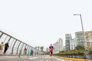 Lima, Peru - 21 Mayıs 2023: Lima Maratonu 42K 2023