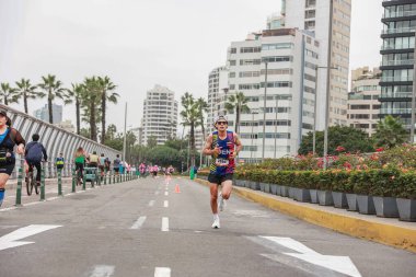 Lima, Peru - 21 Mayıs 2023: Lima Maratonu 42K 2023