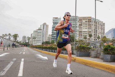 Lima, Peru - 21 Mayıs 2023: Lima Maratonu 42K 2023