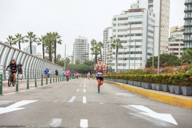 Lima, Peru - 21 Mayıs 2023: Lima Maratonu 42K 2023