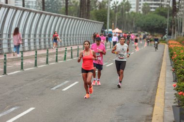 Lima, Peru - 21 Mayıs 2023: Lima Maratonu 42K 2023