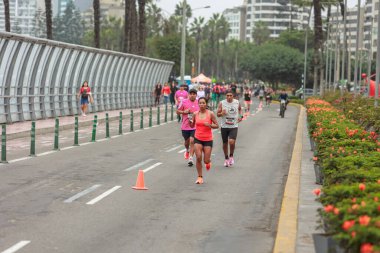 Lima, Peru - 21 Mayıs 2023: Lima Maratonu 42K 2023
