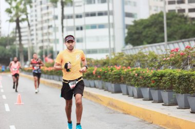 Lima, Peru - 21 Mayıs 2023: Lima Maratonu 42K 2023