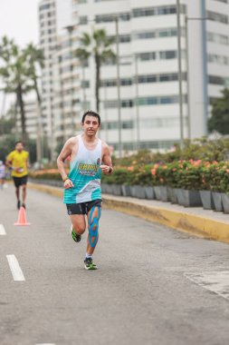 Lima, Peru - 21 Mayıs 2023: Lima Maratonu 42K 2023