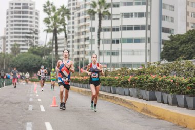 Lima, Peru - 21 Mayıs 2023: Lima Maratonu 42K 2023