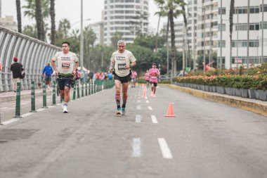 Lima, Peru - 21 Mayıs 2023: Lima Maratonu 42K 2023