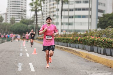 Lima, Peru - 21 Mayıs 2023: Lima Maratonu 42K 2023