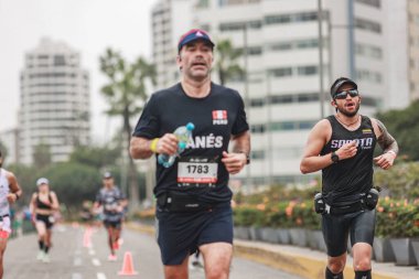 Lima, Peru - 21 Mayıs 2023: Lima Maratonu 42K 2023