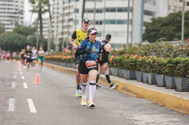Lima, Peru - 21 Mayıs 2023: Lima Maratonu 42K 2023