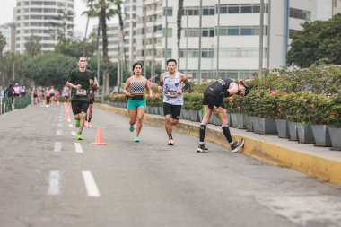 Lima, Peru - 21 Mayıs 2023: Lima Maratonu 42K 2023