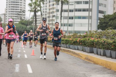 Lima, Peru - 21 Mayıs 2023: Lima Maratonu 42K 2023