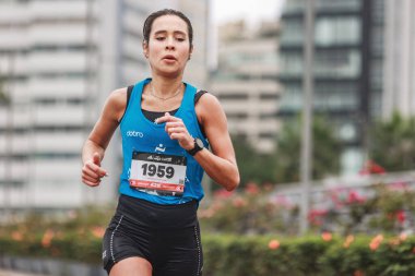 Lima, Peru - 21 Mayıs 2023: Lima Maratonu 42K 2023