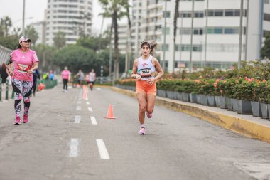Lima, Peru - 21 Mayıs 2023: Lima Maratonu 42K 2023