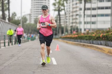 Lima, Peru - 21 Mayıs 2023: Lima Maratonu 42K 2023