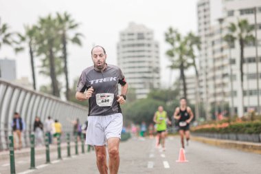 Lima, Peru - 21 Mayıs 2023: Lima Maratonu 42K 2023