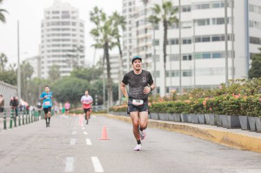 Lima, Peru - 21 Mayıs 2023: Lima Maratonu 42K 2023