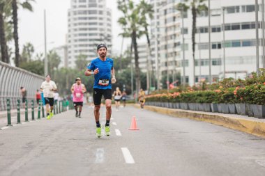 Lima, Peru - 21 Mayıs 2023: Lima Maratonu 42K 2023