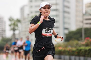 Lima, Peru - 21 Mayıs 2023: Lima Maratonu 42K 2023