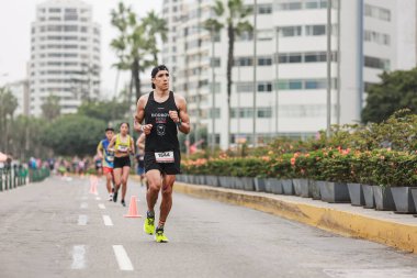 Lima, Peru - 21 Mayıs 2023: Lima Maratonu 42K 2023